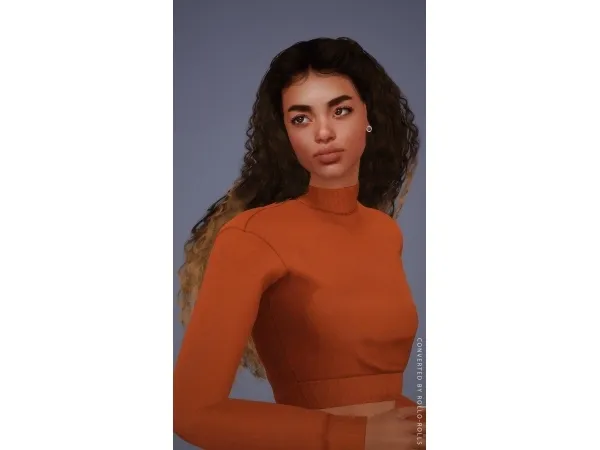 Wings Elegant Curly Hair 4t3 - The Sims 3 Custom Content