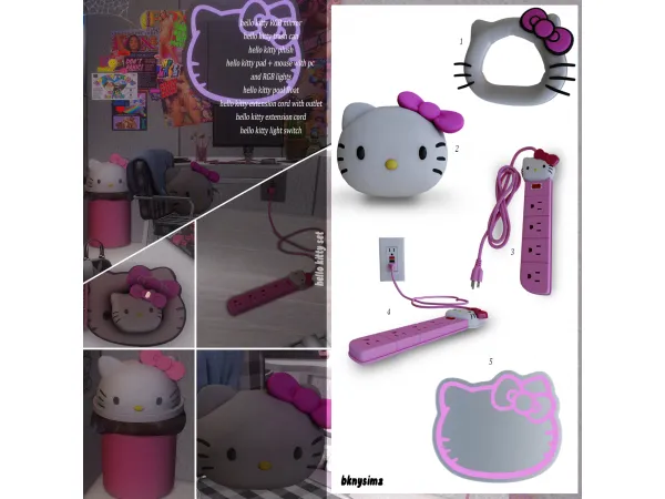 Mix ( ) bknysimz hello kitty set by BKNYSIMZ - The Sims 4 Custom Content