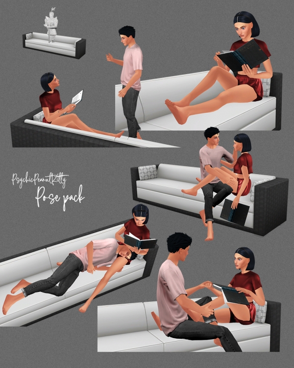 Mix POSES COUPLE 5 by psychicpeanutkitty - The Sims 4 Custom Content