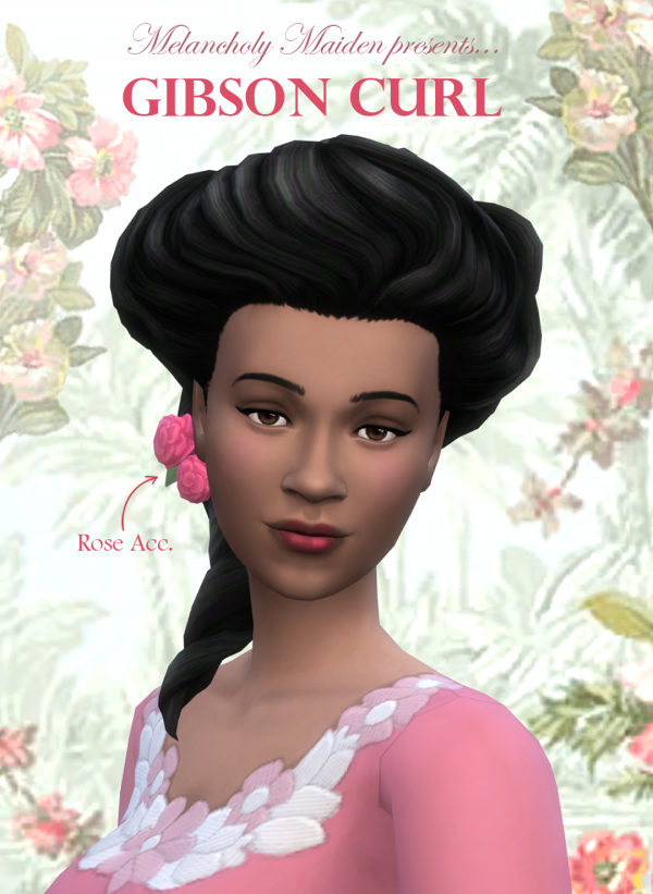 Maxis Match Gibson Curl Updo by simsfinds - The Sims 4 Custom Content