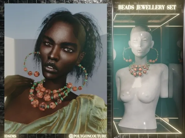 Alpha Beads jewellery Set - The Sims 4 Custom Content