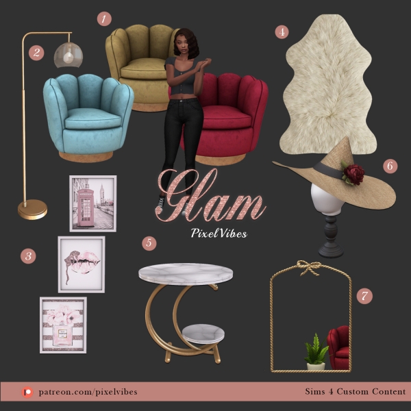 Alpha Glam Set by pixelvibes - The Sims 4 Custom Content