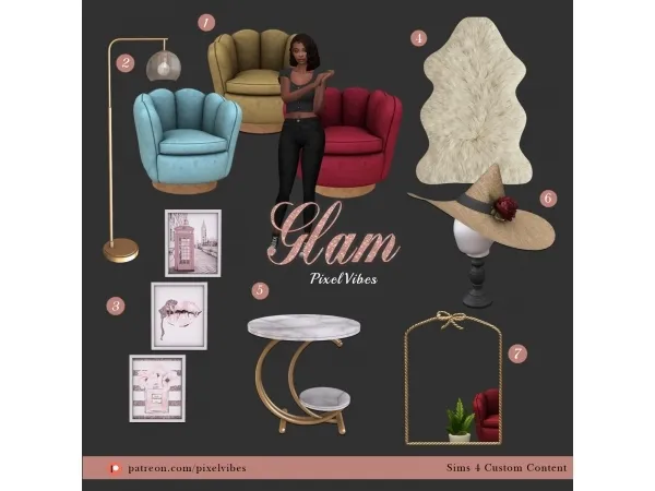 Alpha Glam Set - The Sims 4 Custom Content