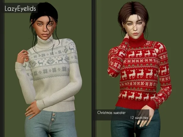 Mix Christmas sweater - The Sims 4 Custom Content