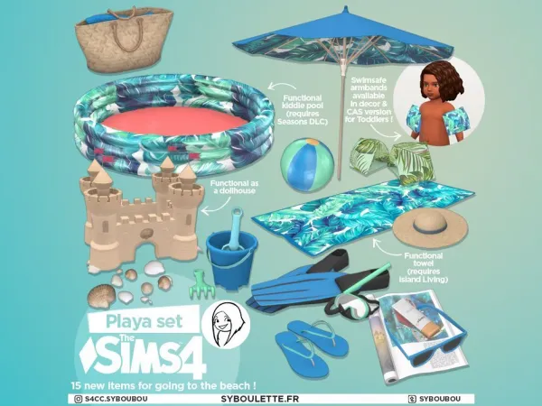 Mix PLAYA BEACH SIMS 4 by simsfinds - The Sims 4 Custom Content