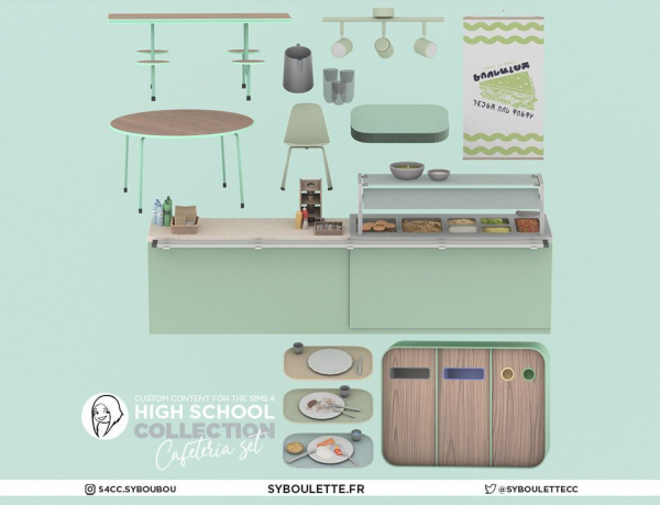 Alpha HIGH SCHOOL CAFETERIA SIMS 4 by simsfinds - The Sims 4 Custom Content