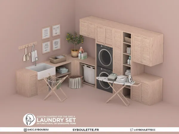 Alpha LAUNDRY SIMS 4 by syboulette - The Sims 4 Custom Content