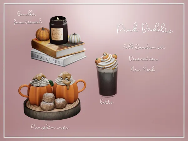 Alpha Fall Random Set by Pink Baddie - The Sims 4 Custom Content