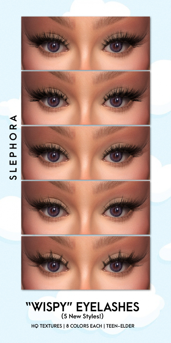 Alpha WISPY EYELASHES by simsfinds - The Sims 4 Custom Content