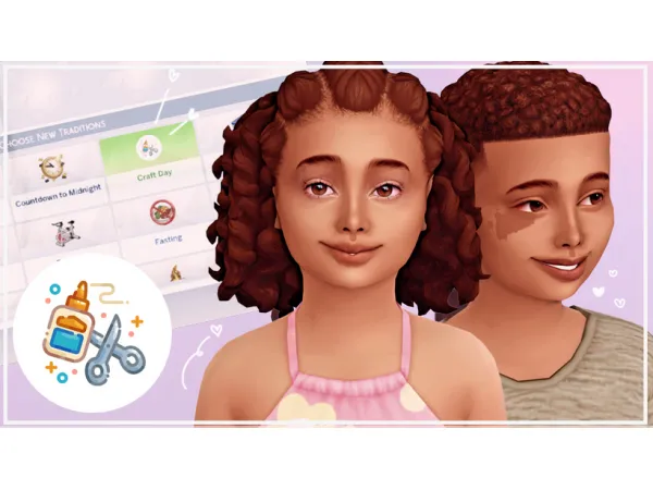 Maxis Match Kids Craft Day Holiday Tradition (Public Dec 2nd) by simwithshan - The Sims 4 Custom Content
