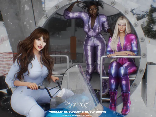 Alpha Klubb Noelle Set - The Sims 4 Custom Content