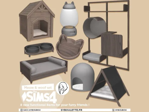 MEOW AND WOOF PETS CC SIMS 4 by syboulette