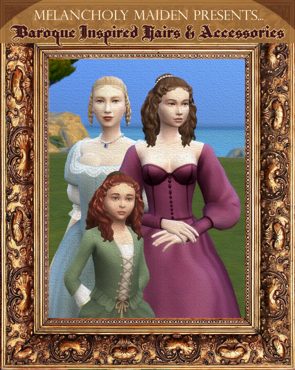Maxis Match Baroque Hairs Accessories Part 1 by simsfinds - The Sims 4 Custom Content