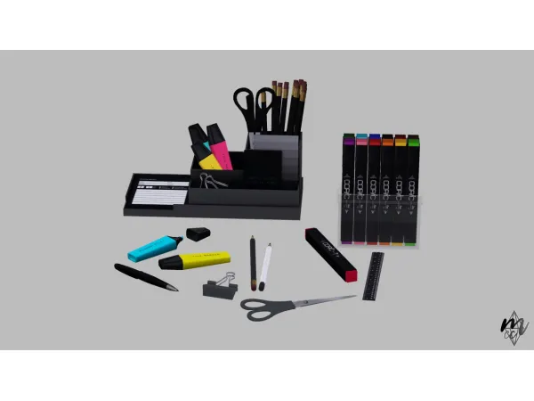 ddaengsims Office Supplies Set - The Sims 3 Custom Content
