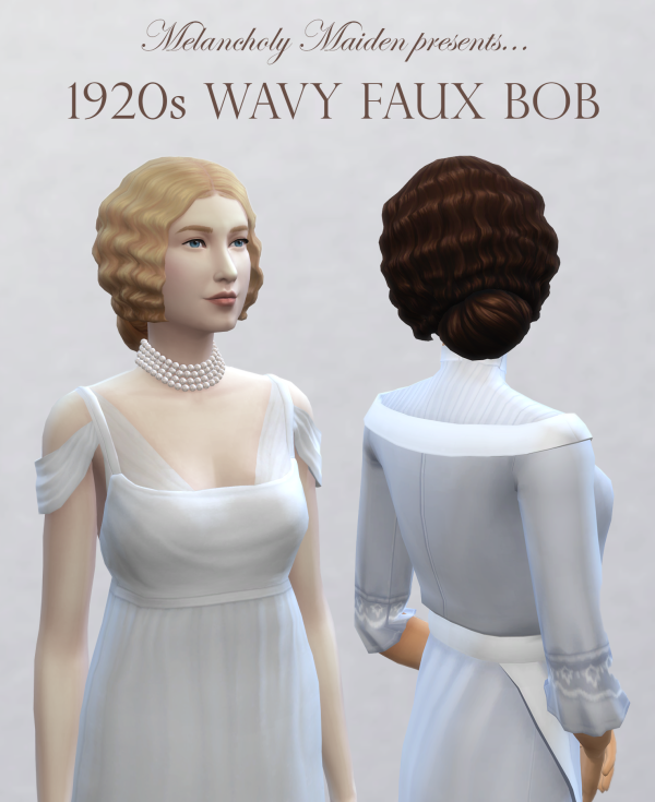 Maxis Match 1920s Faux Bob by simsfinds - The Sims 4 Custom Content