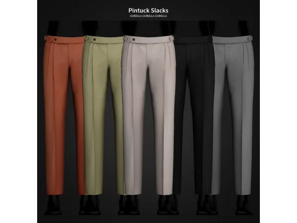Pintuck Slacks by Gorilla Gorilla Gorilla