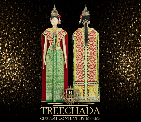 Alpha TREECHADA DRESS by simsfinds - The Sims 4 Custom Content