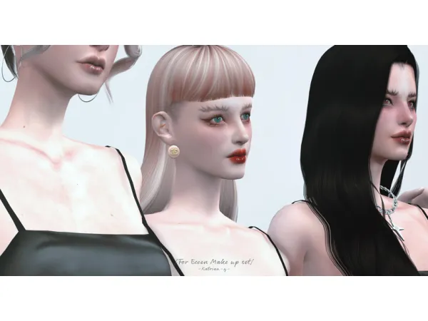 Alpha Eccenの愛 Make Up Set y by Katrina - The Sims 4 Custom Content