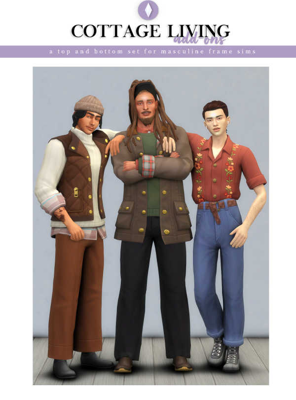 Maxis Match Cottage Living Addons by simsfinds - The Sims 4 Custom Content