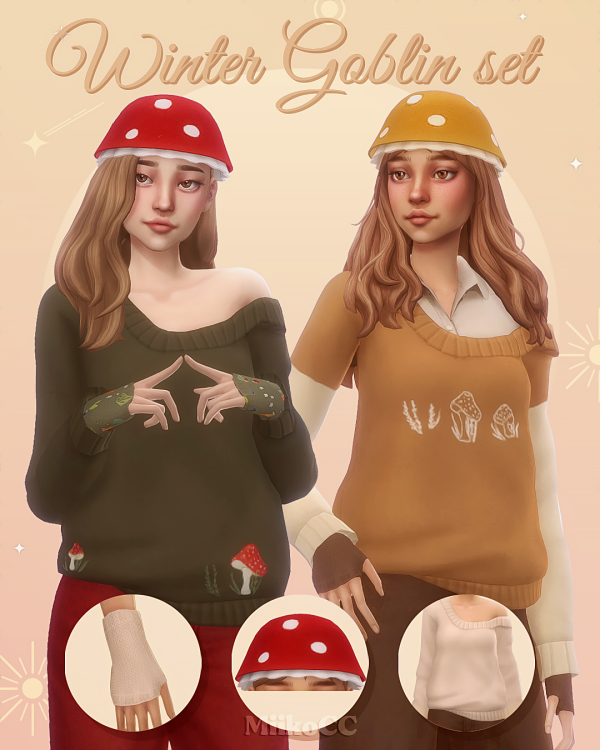 Maxis Match Winter Goblin set by simsfinds - The Sims 4 Custom Content
