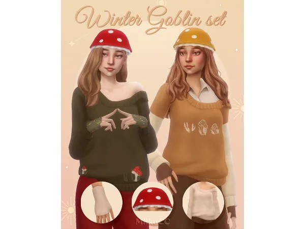 Maxis Match Winter Goblin set by Miiko - The Sims 4 Custom Content