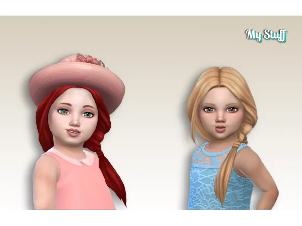 Maxis Match Topsy Tail Side Pony for Toddlers by Kiara Zurk - The Sims 4 Custom Content