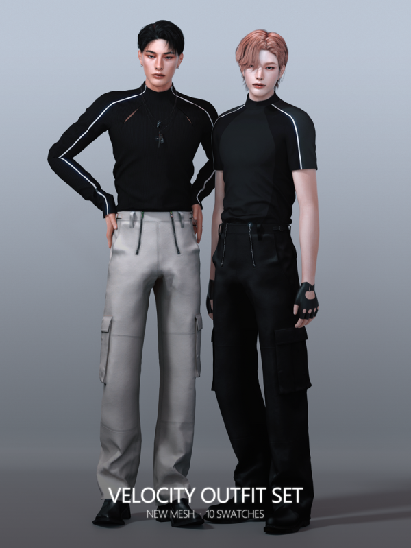 Alpha Velocity Outfit Set by simsfinds - The Sims 4 Custom Content
