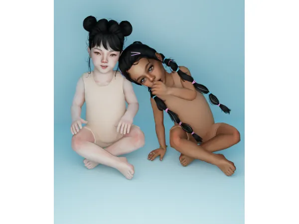 Mix Toddler Nude Body Suit by kushNkurls - The Sims 4 Custom Content
