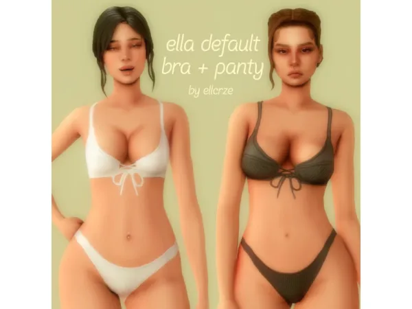 Maxis Match Ella Bra Panty Default Replacement by ellcrze - The Sims 4 Custom Content