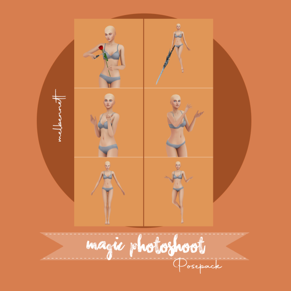 Mix 1st DECEMBER REWARD MAGIC PHOTOSHOOT POSEPACK by melbennett - The Sims 4 Custom Content