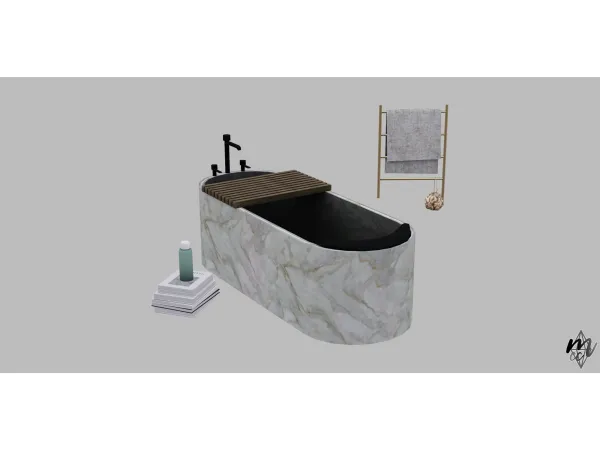 algu Junan Bathtub Set - The Sims 3 Custom Content