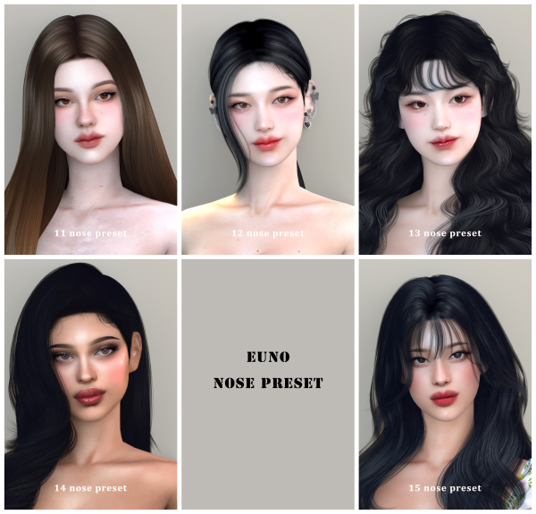 Mix euno nose preset 11 15 by euno - The Sims 4 Custom Content