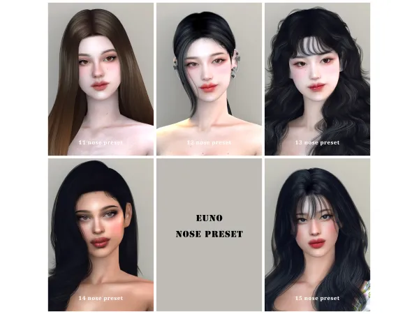 Mix euno nose preset 11 15 by euno sims - The Sims 4 Custom Content