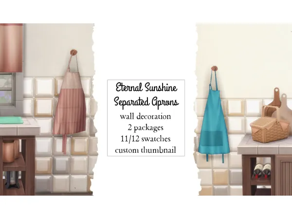 Maxis Match eternal sunshine separated aprons Simmer by NekoChan - The Sims 4 Custom Content