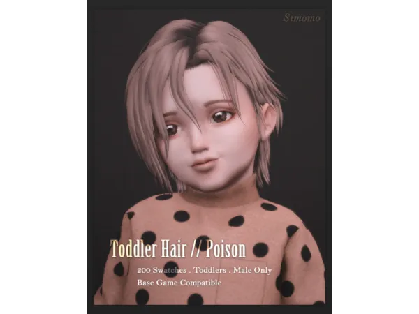 Maxis Match Poison Hair [Toddler Conversion] by Simomo - The Sims 4 Custom Content