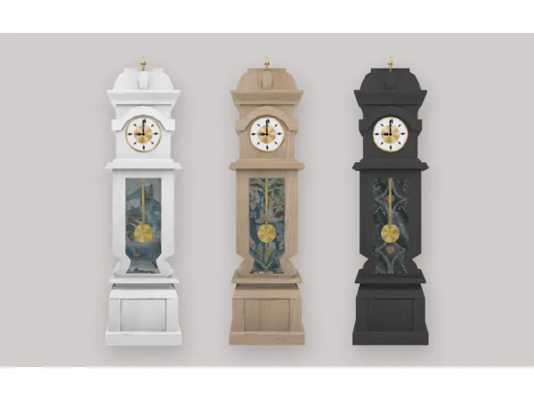 Mix RH x Pottery Barn Heritage Grandfather Clock by SimPlistic - The Sims 4 Custom Content