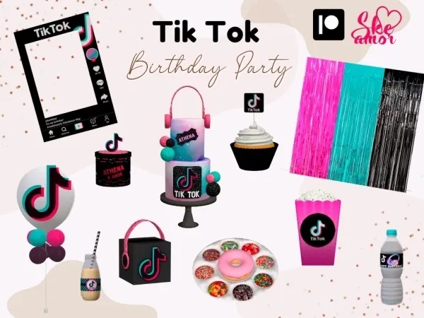 Alpha Tik Tok Birthday Party - The Sims 4 Custom Content