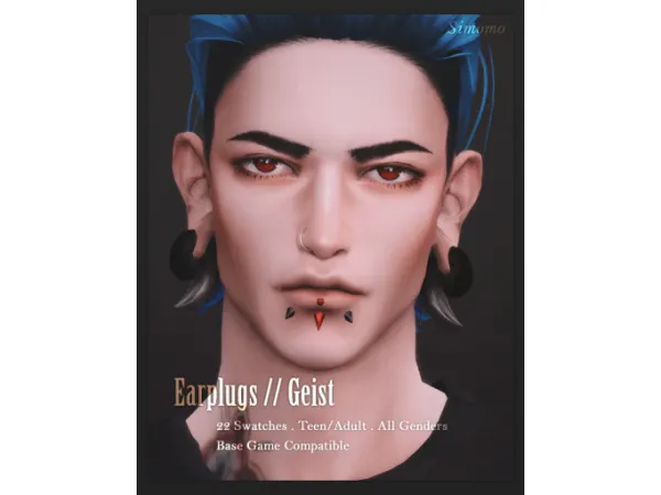 Maxis Match Geist Earplugs by simomo - The Sims 4 Custom Content
