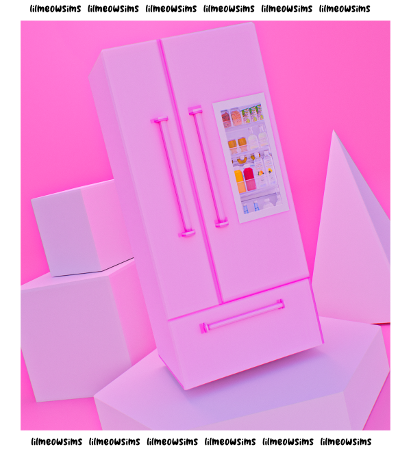 Mix Pink Refrigerator by simsfinds - The Sims 4 Custom Content