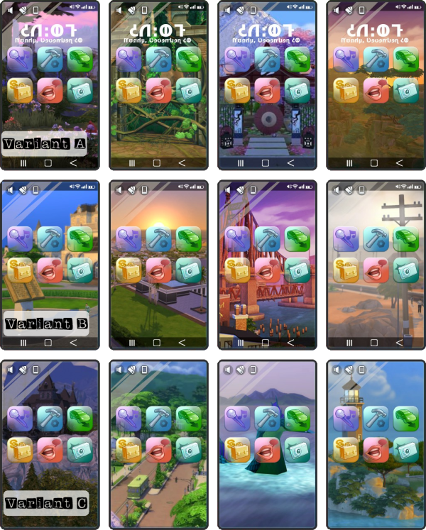 Maxis Match Phone Background Override (World Themed) by simsfinds - The Sims 4 Custom Content