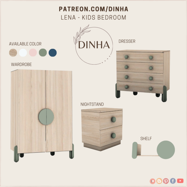 Alpha Lena Kids Bedroom by dinhagamer - The Sims 4 Custom Content