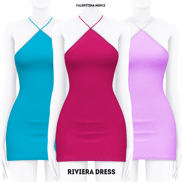 Alpha Riviera Dress by valentinamuniz - The Sims 4 Custom Content