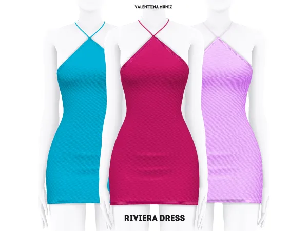 Alpha Riviera Dress - The Sims 4 Custom Content