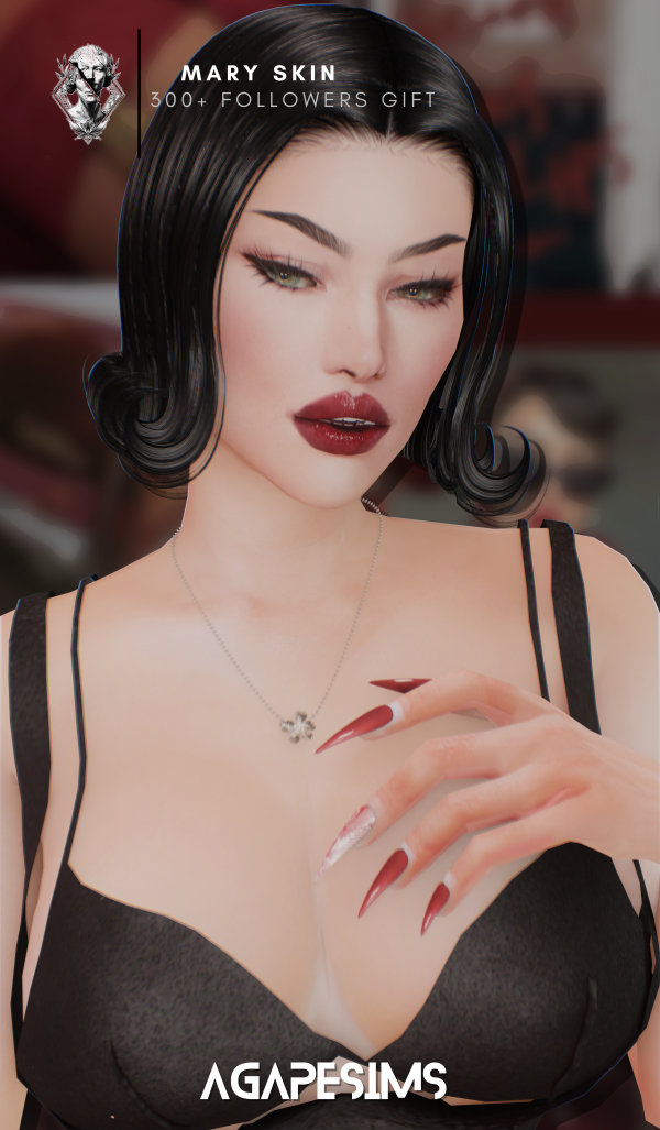 Alpha Mary Skin Thank you for 300 followers 43310450277903 by simsfinds - The Sims 4 Custom Content