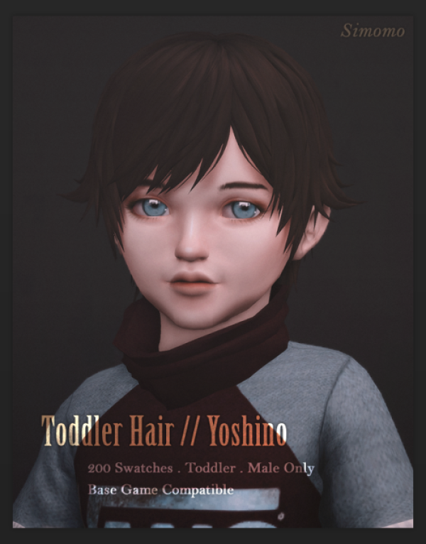 Maxis Match Yoshino Hair [Toddler Conversion] by simsfinds - The Sims 4 Custom Content