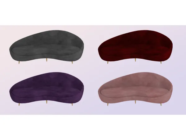 Alpha Curved Sofa [DOWNLOAD] by CMDesigns - The Sims 4 Custom Content