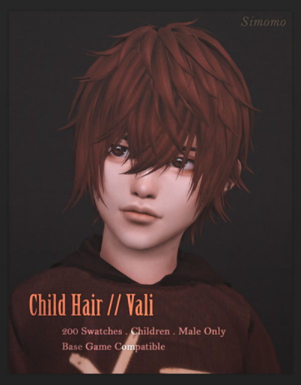 Maxis Match Vali Hair [Child Conversion] by simsfinds - The Sims 4 Custom Content