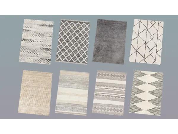 Alpha Area Rugs [DOWNLOAD] by simsfinds - The Sims 4 Custom Content