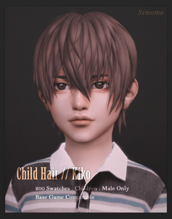 Maxis Match Kiko Hair [Child Conversion] by simsfinds - The Sims 4 Custom Content