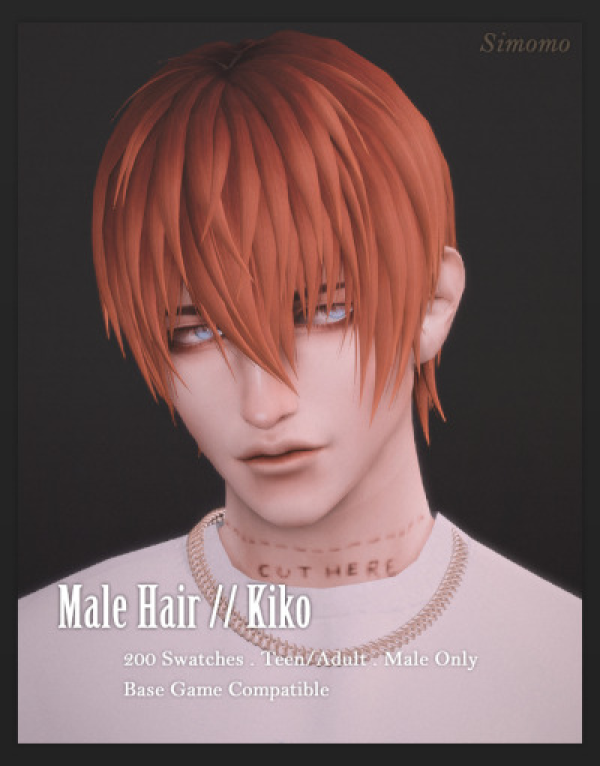 Maxis Match Kiko Hair by simsfinds - The Sims 4 Custom Content